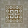 3D panel VERSO Greek Key 50x50 cm zlatobíly