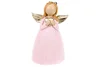Anděl držící srdce – růžový, vintage dekorace