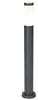 Antracitově šedá venkovní sloupcová lampa 80 cm IP44 opál - Rox