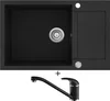 Aquastone QUADRA 80 a AQ 2561 Černá Metalická