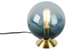 Art Deco Stolní lampa s oceánským sklem a mosazným detailem