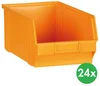 ArtPlast Plastové úložné boxy BASIC 24 kusů, žlutooranžové
