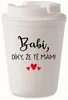 Babi, díky, že tě mám! Bílé termohrnky 300 ml