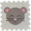 Barevná podlahová puzzle myška