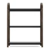 Bellwood Černý přírodní regál s dekorem ořechu 72x90 cm