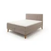 Béžová boxspring postel 160x200 Stockholm
