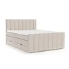 Béžová boxspring postel s úložným prostorem 140x200 cm Ruby