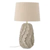 Béžová stolní lampa Natika s textilním stínidlem