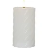 Bílá LED vosková svíčka Star Trading Flamme Swirl 15 cm