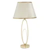 Bílá stolní lampa s zlatou konstrukcí Mauro Ferretti Glam Flush