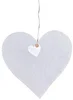 Bílé závěsné srdce HEARTLIGHT s LED řetězcem