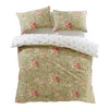 Bílo-zelené povlečení Penelope Floral 200x200 cm