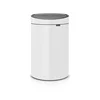 Bílý dotykový ocelový odpadkový koš 40 l Touch Bin Brabantia