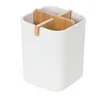 Bílý koupelnový organizér Compactor Ecologic 8,4x7,8 cm