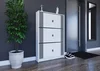 Botník Casarredo LITE 1 – bílá mat se šedými pruhy