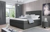Boxspring BARBARIO 08 140x200 tmavě šedá látka