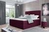 Boxspring BARBARIO 17, 160×200 cm – vínově červená látka