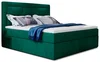 Boxspring KORBELA 12 – 160×200 cm, zelená látka