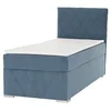Boxspring Paxton 90x200 cm – jednolůžko, modrá, pravé provedení