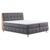 Boxspring postel 180x200 cm tmavě šedá ELISA