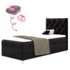 Boxspring postel 90x200 Velvet černá – pravá, GULIETTE + dárek