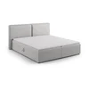 Boxspring postel Arendal 140x200 cm se světlým šedým potahem