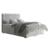 Boxspring postel FONDA 160x200 cm, světle šedá