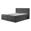Boxspring postel Harry 180x200 cm s úložným prostorem šedá
