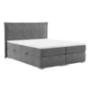 Boxspring postel Megan 160x200 šedá