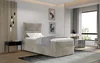Boxspring TELFOR 90x200 cm – středně šedá látka