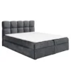 Boxspringová postel 180x200 tmavě šedá NEGRY