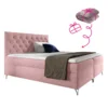 Boxspringová postel 180x200 Velvet růžová GULIETTE + dárek