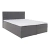 Boxspringová postel KAMILIA 180x200 šedá látka