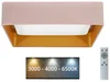 Brilagi Velvet Square LED - Stmívatelné závěsné svítidlo s dálkovým ovládáním, růžová