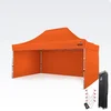 Brimo Nůžkový stan 3x4,5 m s třemi bočními stěnami, oranžový hliníkový rám