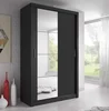 Casarredo Černá šatní skříň ARTI 120 s zrcadlem
