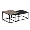 Casarredo DYSTOS Set dvou stolků – ořech a černá