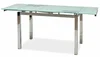 Casarredo GD-017 Rozkládací jídelní stůl – bílé tvrzené sklo