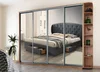 Casarredo Reflections 280/240 – šatní skříň se zrcadlem, kraft zlatý