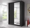 Casarredo Šatní skříň ARTI 150 černá s zrcadlem