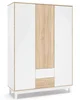 Casarredo Šatní skříň Patricia 3D2S bílá/dub sonoma