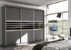 Casarredo Šatní skříň TURYN 250 Láva/Černá