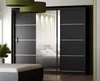 Casarredo VISTA Černá šatní skříň s posuvnými dveřmi