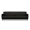 Černá kožená pohovka Windsor & Co Neso 235x90 cm
