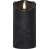 Černá LED vosková svíčka Star Trading Flamme Rustic 15 cm