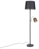 Černá retro stojací lampa s čtecím světlem