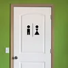 Černá samolepka WC Muži a Ženy