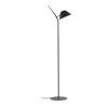 Černá stojací lampa Aurelia s kovovým stínidlem