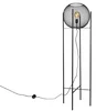 Černá stojací lampa Mesh Ball