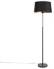 Černá stojací lampa s nastavitelnou výškou a stínítkem